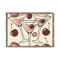 Cocktail Cherry Woven Blanket