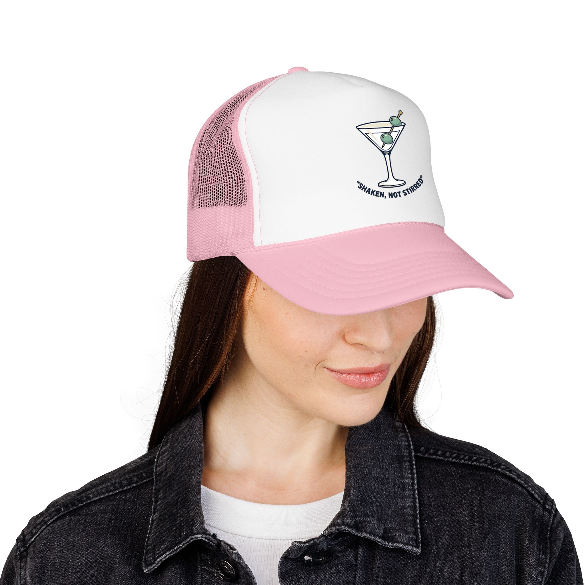 Trucker Hat — "Shaken, Not Stirred" Martini Mesh Cap