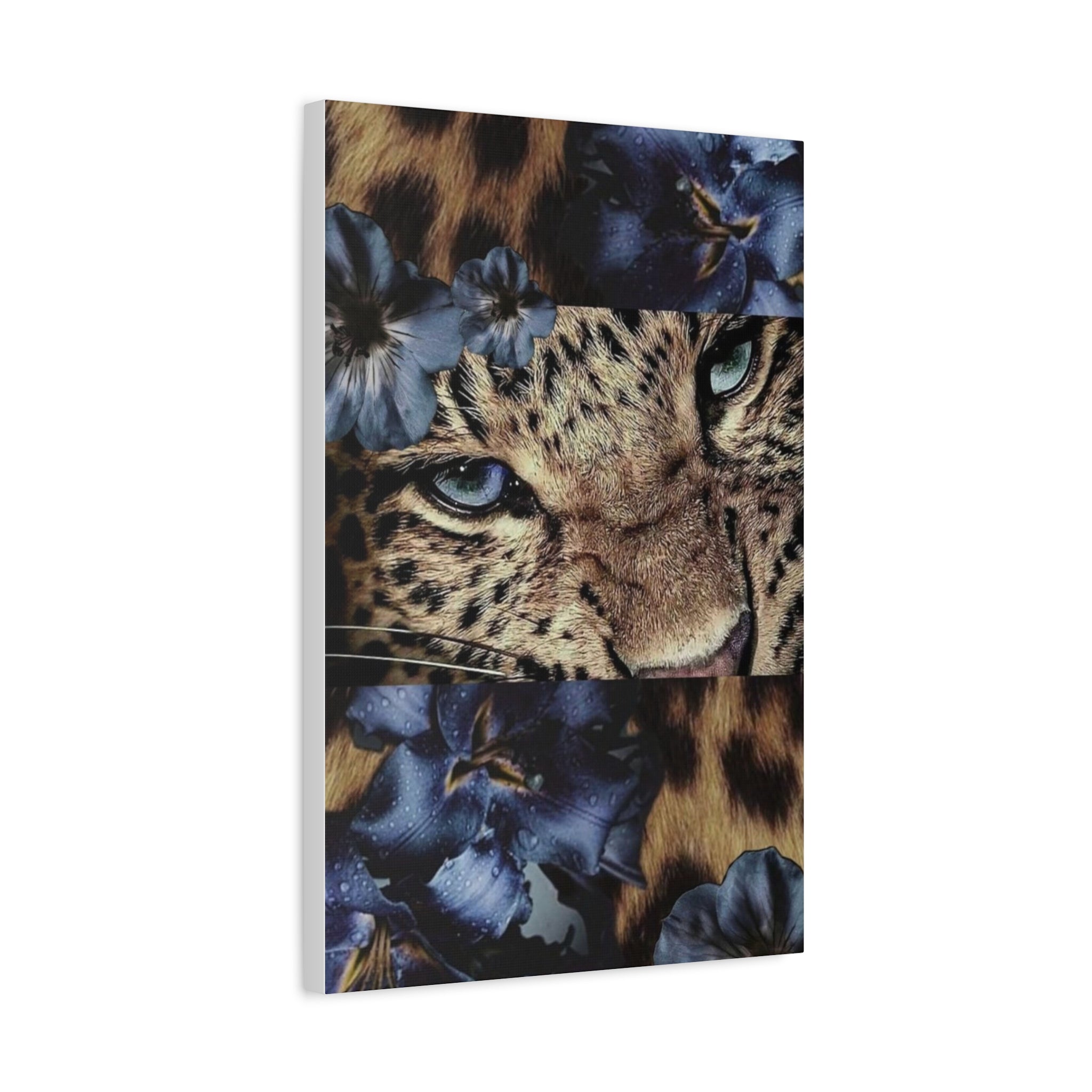 Leopard Portrait Matte Canvas Wall Art — Stretched 1.25"
