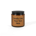 Personalized Amber Soy Candle — Custom Label Scented Candle (Multiple Sizes)
