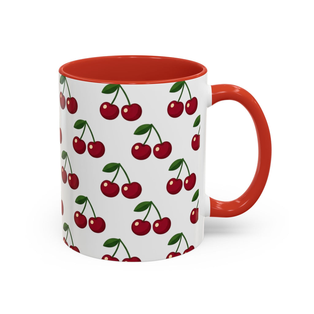 Cherry Pattern Mug | Accent Coffee Mug 11oz or 15oz