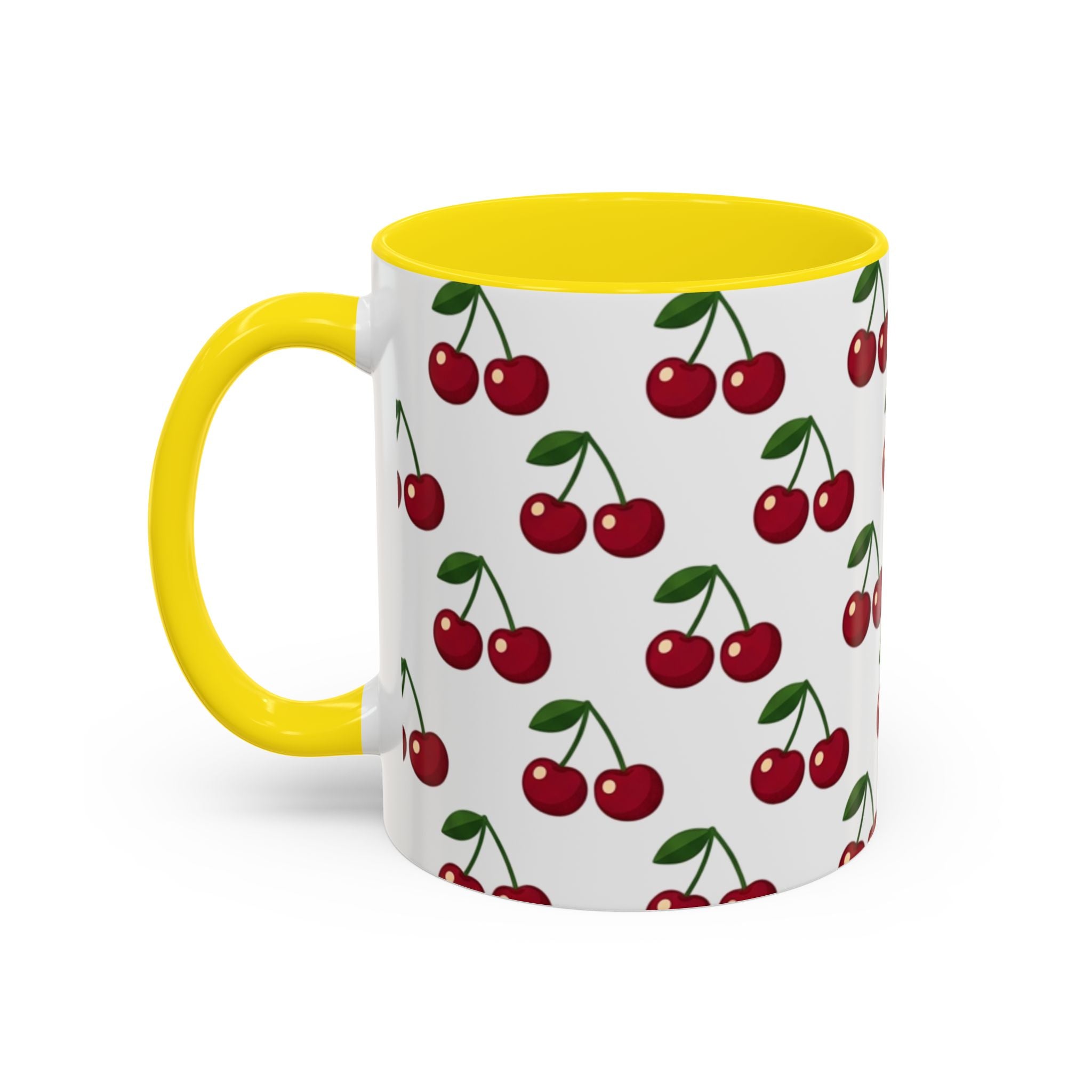 Cherry Pattern Mug | Accent Coffee Mug 11oz or 15oz