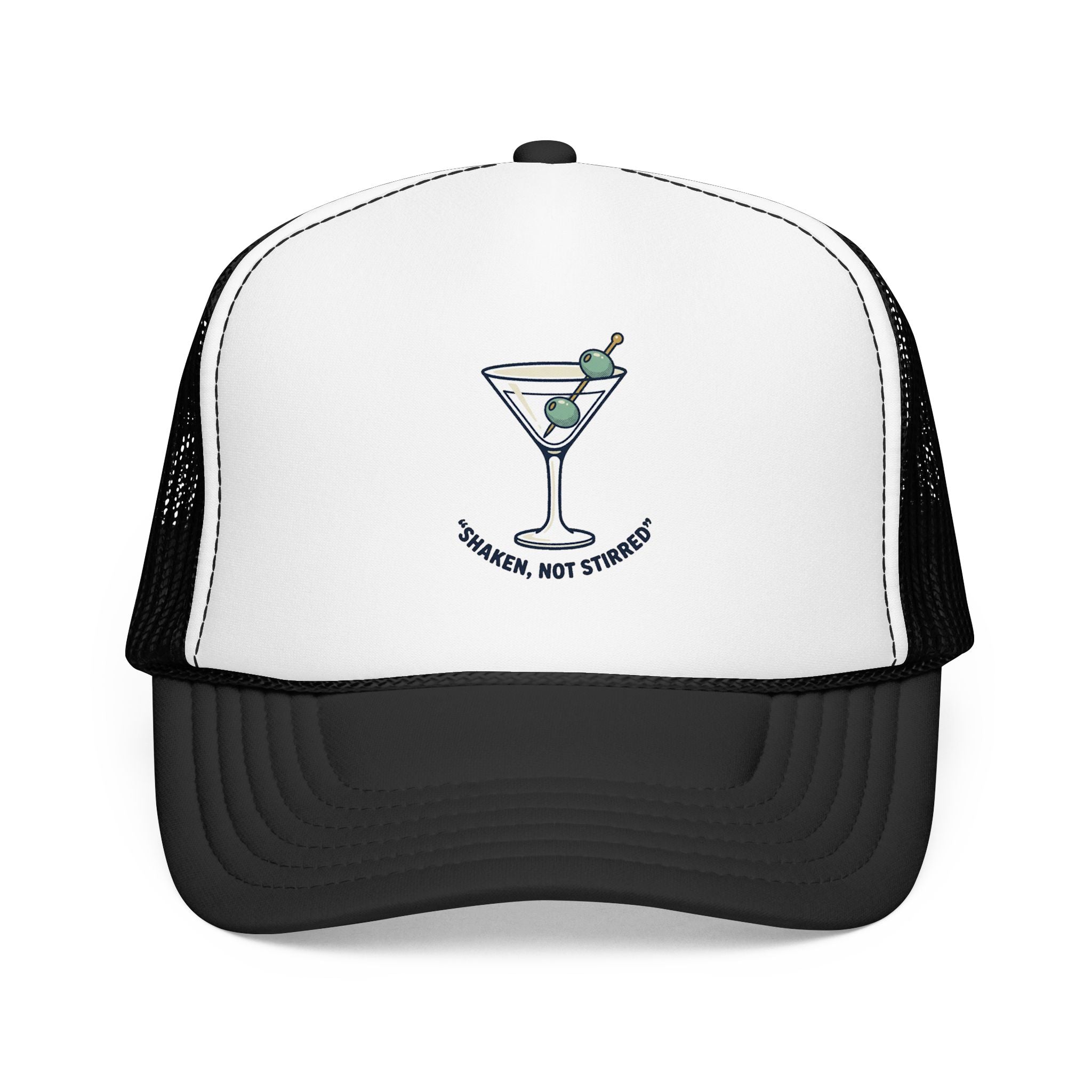 Trucker Hat — "Shaken, Not Stirred" Martini Mesh Cap
