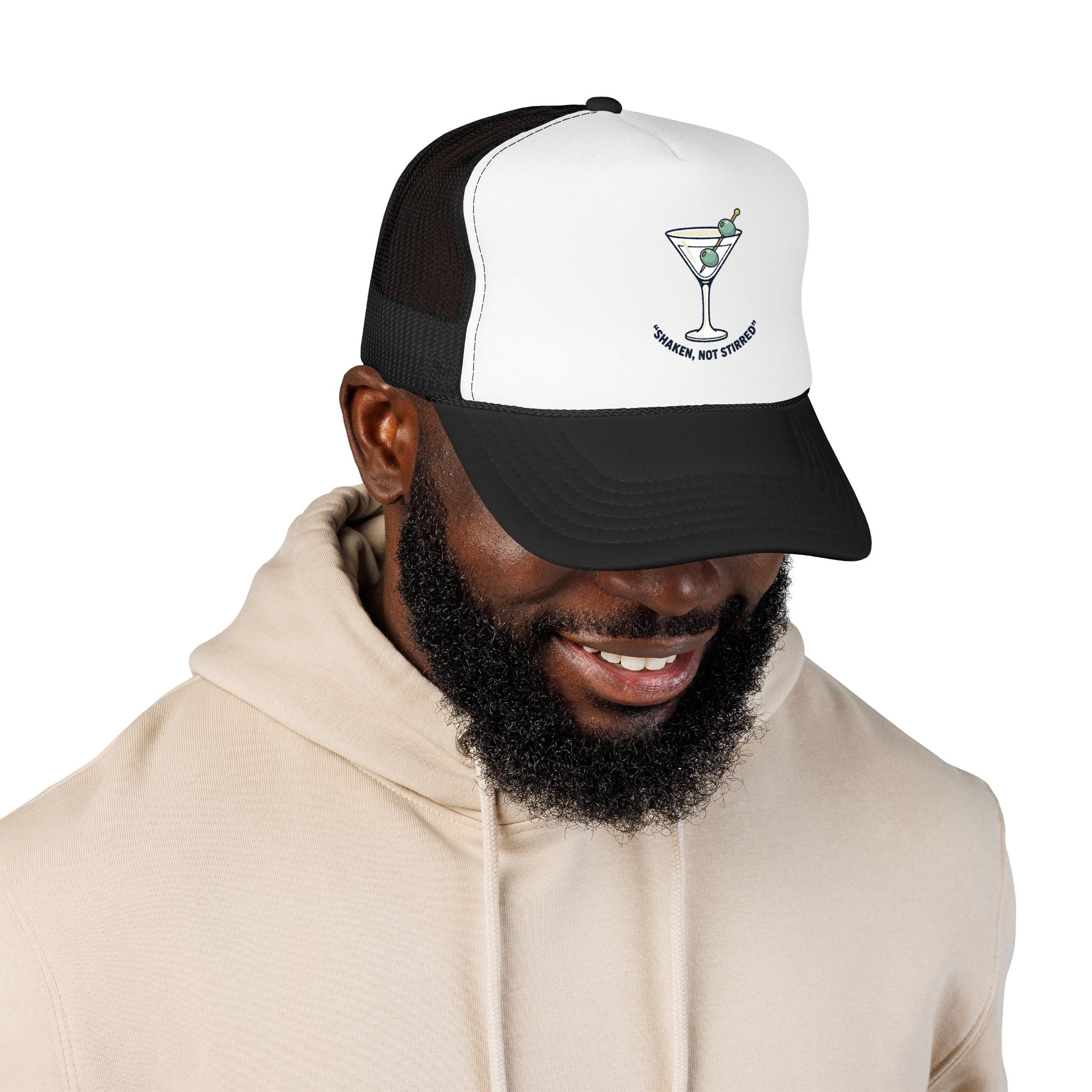 Trucker Hat — "Shaken, Not Stirred" Martini Mesh Cap
