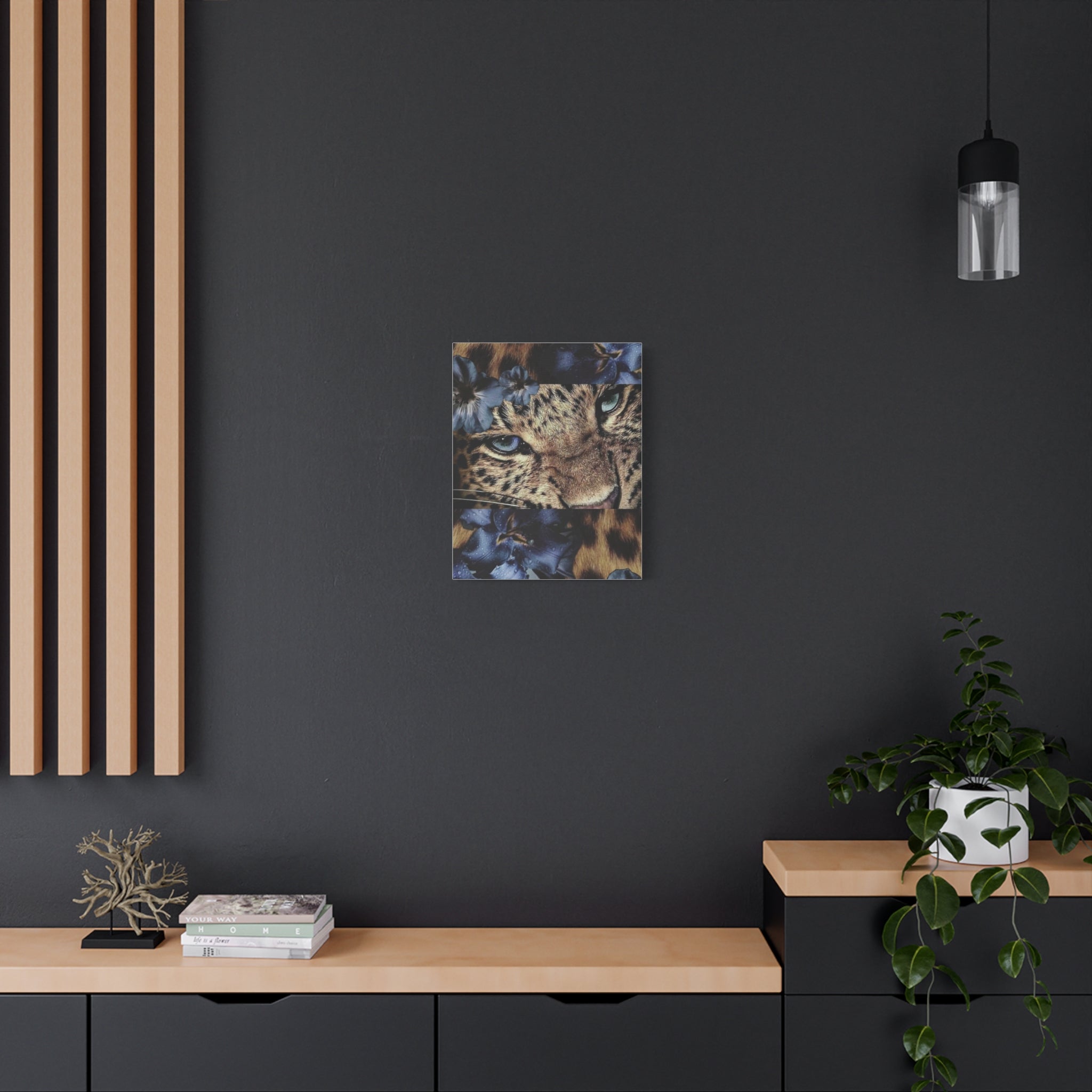 Leopard Portrait Matte Canvas Wall Art — Stretched 1.25"