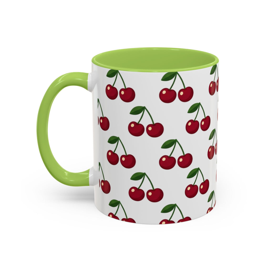 Cherry Pattern Mug | Accent Coffee Mug 11oz or 15oz