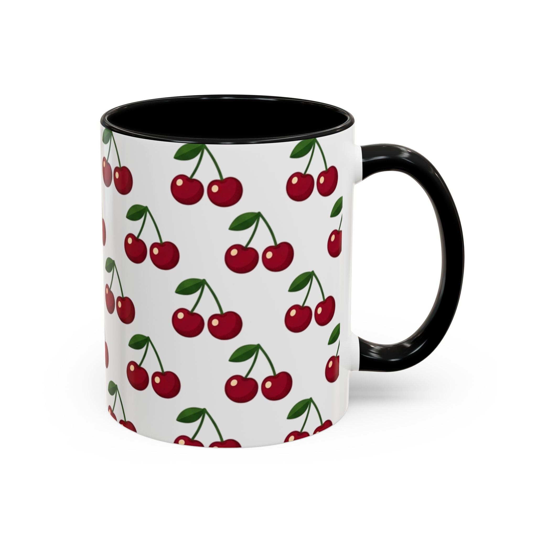 Cherry Pattern Mug | Accent Coffee Mug 11oz or 15oz